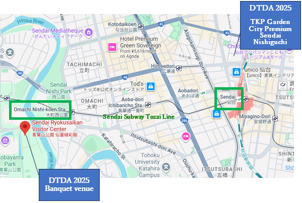 From Sendai Station to Omachi Nishi Koen Station